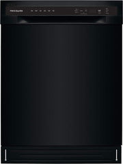 Frigidaire - 24" Compact Front Control Built-In Stainless Steel Tub Dishwasher with Sanitize Cycle, 52 dBA - Black