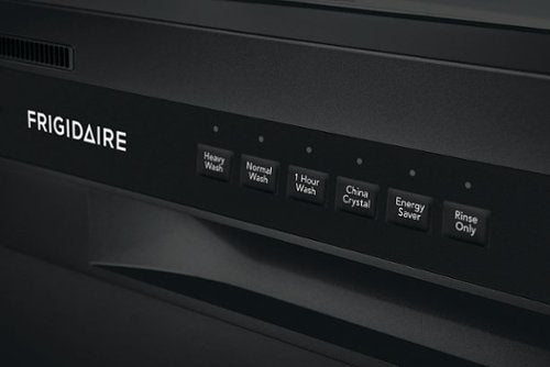 Frigidaire - 24" Compact Front Control Built-In Stainless Steel Tub Dishwasher with Sanitize Cycle, 52 dBA - Black