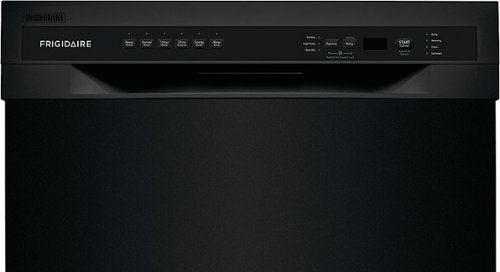 Frigidaire - 24" Compact Front Control Built-In Stainless Steel Tub Dishwasher with Sanitize Cycle, 52 dBA - Black
