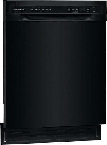 Frigidaire - 24" Compact Front Control Built-In Stainless Steel Tub Dishwasher with Sanitize Cycle, 52 dBA - Black