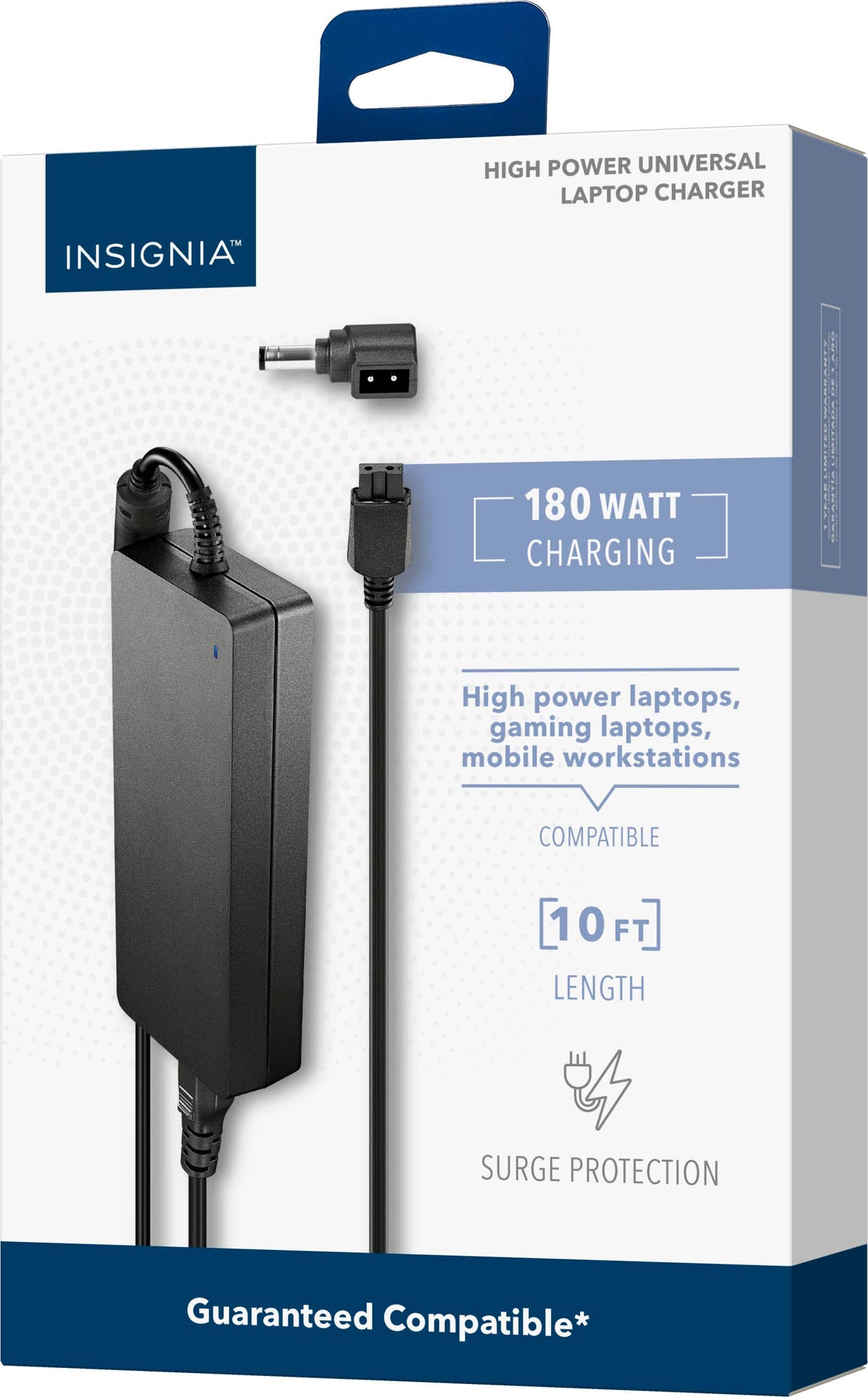 Insignia™ - Universal 180W High-Power Laptop Charger - Black