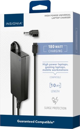 Insignia™ - Universal 180W High-Power Laptop Charger - Black