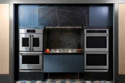 Monogram - French Door Statement Collection 30" Built-In Double Electric Convection Wall Oven with Voice Control and LCD Controls - Stainless Steel