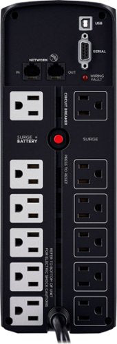 CyberPower - 1500VA Sine Wave Battery Back-Up System - Black