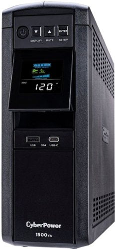 CyberPower - 1500VA Sine Wave Battery Back-Up System - Black