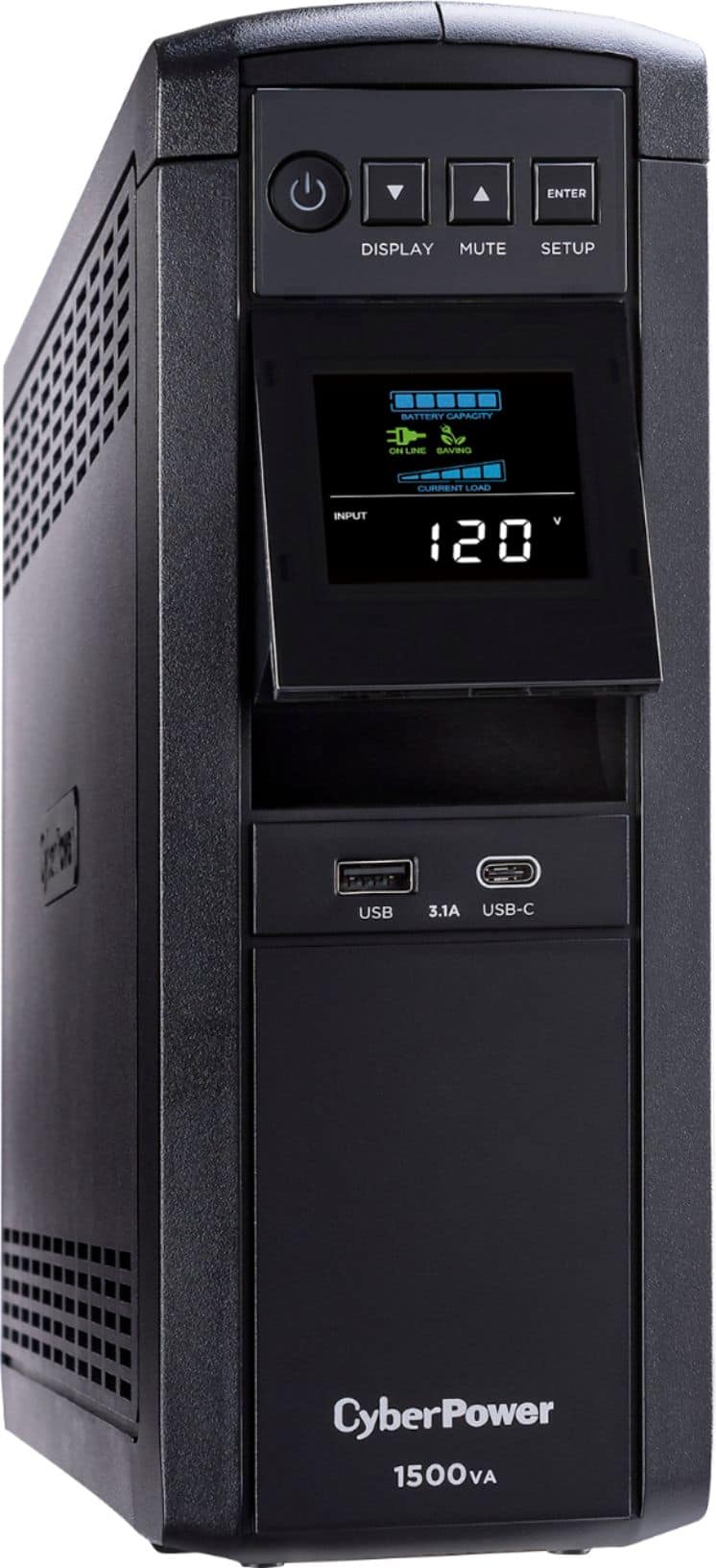 CyberPower - 1500VA Sine Wave Battery Back-Up System - Black