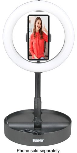 Tocad - Sunpak Self Storing Ring Light Vlogging Kit - Black