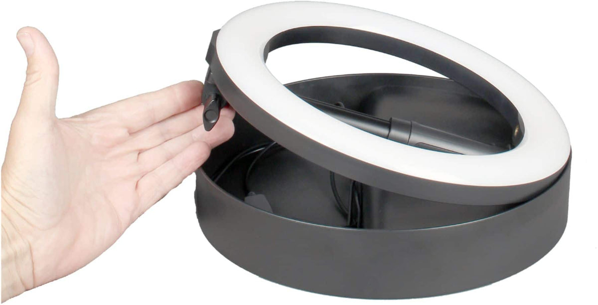Tocad - Sunpak Self Storing Ring Light Vlogging Kit - Black