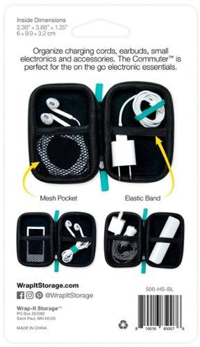 Wrap-It Storage - The Commuter Hard-Shell Storage Case - Black