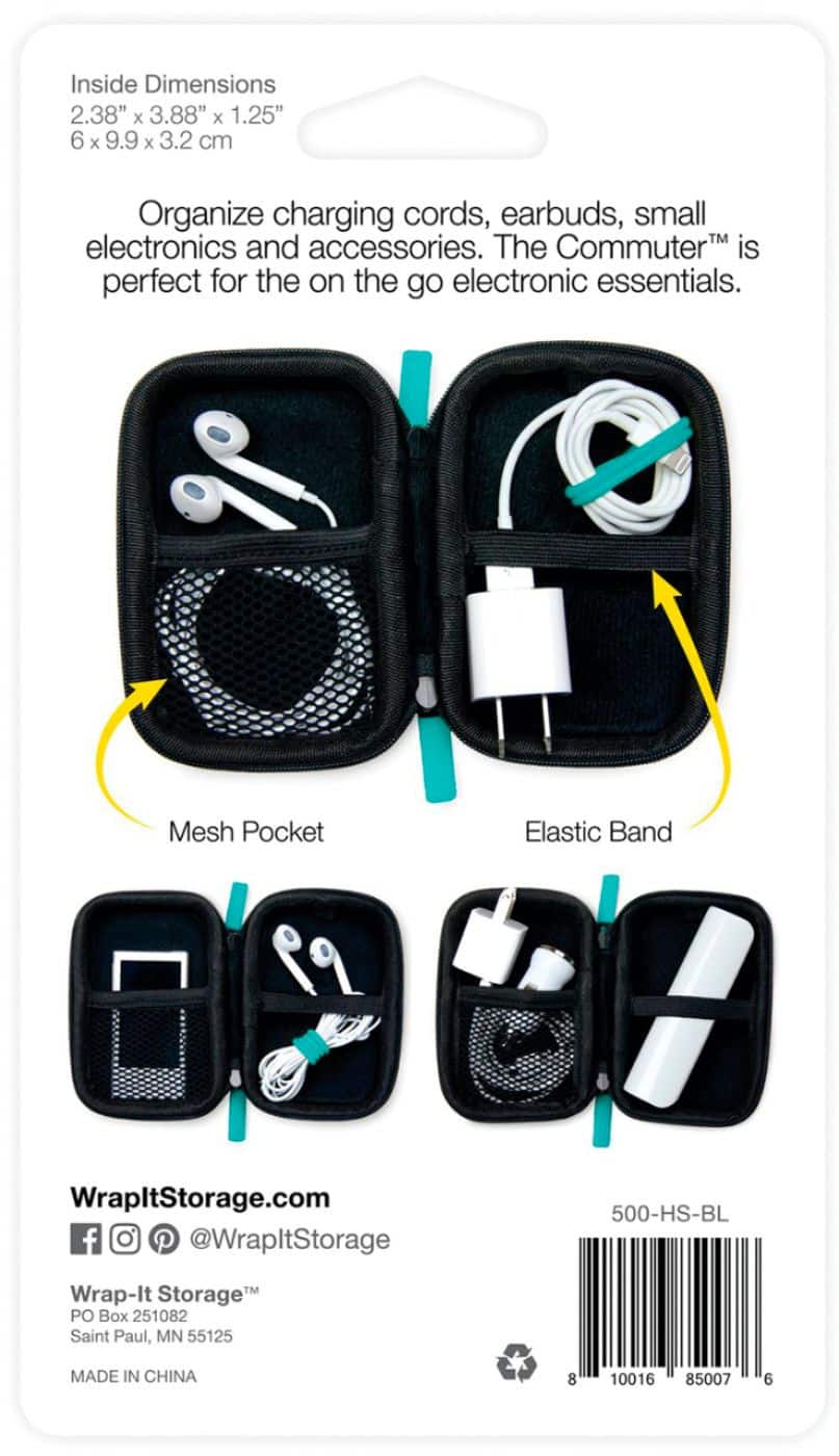 Wrap-It Storage - The Commuter Hard-Shell Storage Case - Black
