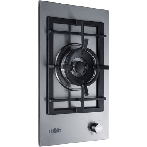 Summit Appliance - 12 in. Wide 1 Burner Built-In Gas Cooktop - Stainless Steel