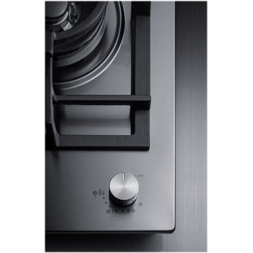 Summit Appliance - 12 in. Wide 1 Burner Built-In Gas Cooktop - Stainless Steel