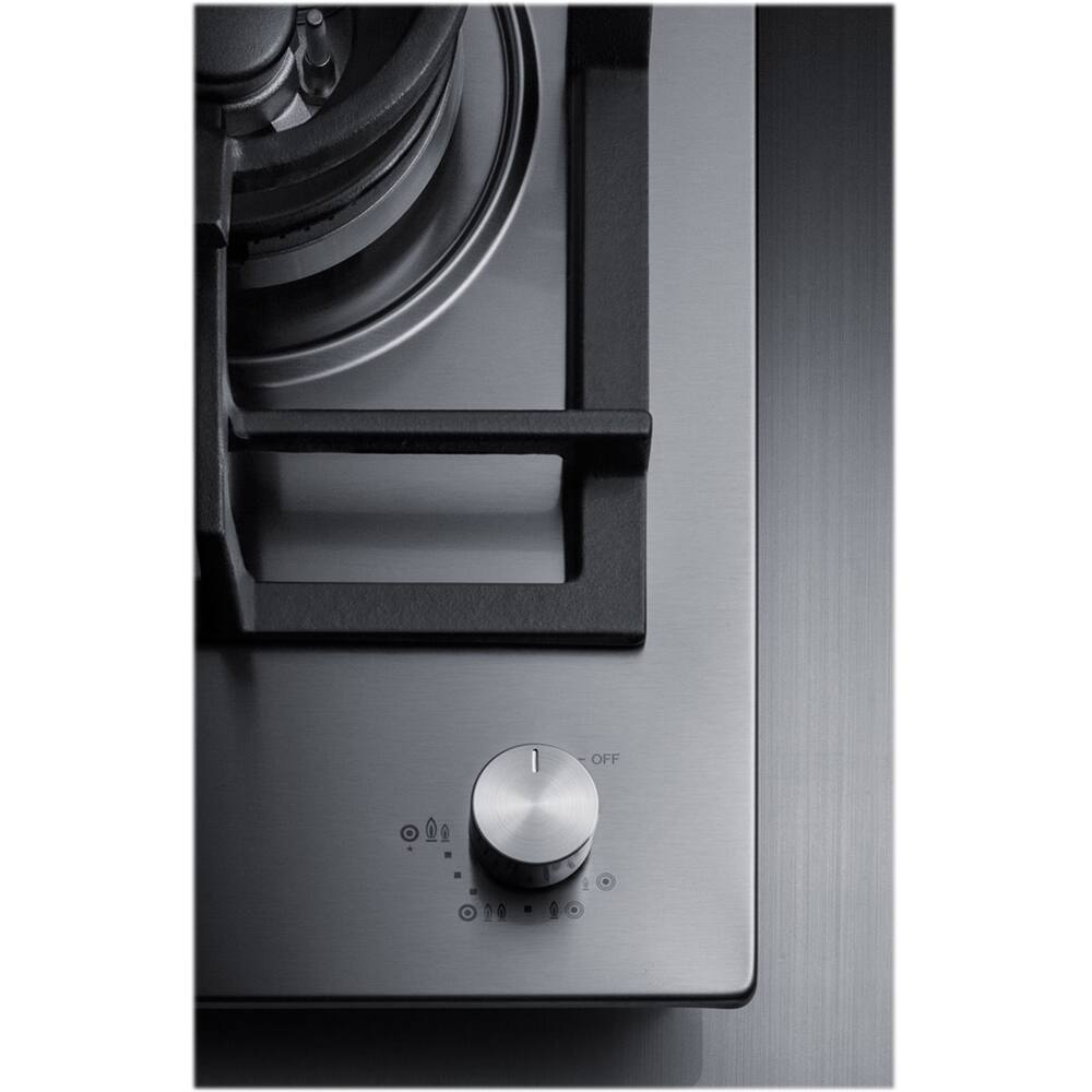 Summit Appliance - 12 in. Wide 1 Burner Built-In Gas Cooktop - Stainless Steel