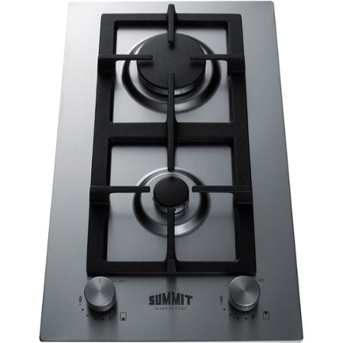 Summit Appliance - 12 in. Wide 2 Burner Built-In Gas Cooktop - Stainless Steel