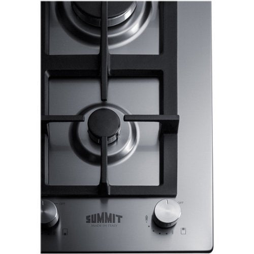 Summit Appliance - 12 in. Wide 2 Burner Built-In Gas Cooktop - Stainless Steel