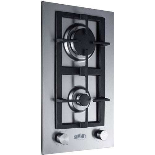 Summit Appliance - 12 in. Wide 2 Burner Built-In Gas Cooktop - Stainless Steel