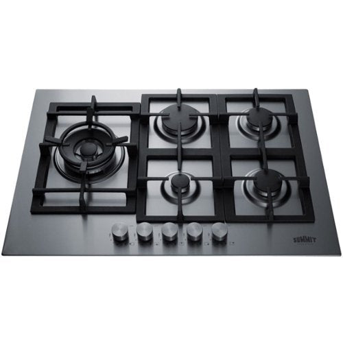 Summit Appliance - 30 in. Wide 5 Burner Built-In Gas Cooktop with - Stainless Steel