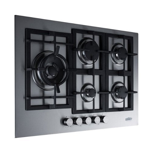 Summit Appliance - 30 in. Wide 5 Burner Built-In Gas Cooktop with - Stainless Steel
