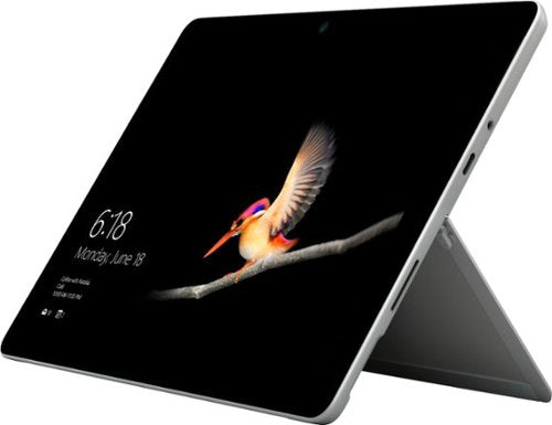 Microsoft - Geek Squad Certified Refurbished Surface Go - 10" Touch-Screen - Intel Pentium Gold - 4GB Memory - 64GB Storage - Silver