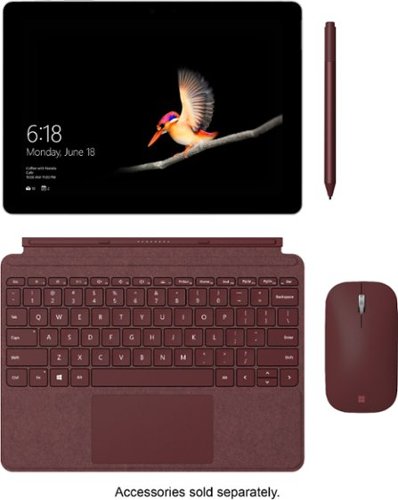 Microsoft - Geek Squad Certified Refurbished Surface Go - 10" Touch-Screen - Intel Pentium Gold - 4GB Memory - 64GB Storage - Silver