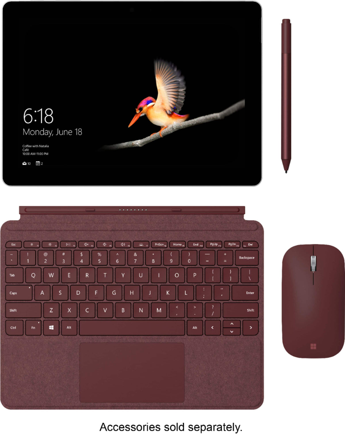 Microsoft - Geek Squad Certified Refurbished Surface Go - 10" Touch-Screen - Intel Pentium Gold - 4GB Memory - 64GB Storage - Silver