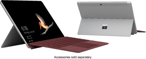 Microsoft - Geek Squad Certified Refurbished Surface Go - 10" Touch-Screen - Intel Pentium Gold - 4GB Memory - 64GB Storage - Silver