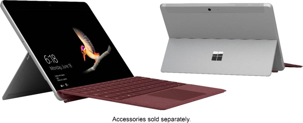 Microsoft - Geek Squad Certified Refurbished Surface Go - 10" Touch-Screen - Intel Pentium Gold - 4GB Memory - 64GB Storage - Silver