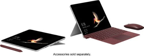 Microsoft - Geek Squad Certified Refurbished Surface Go - 10" Touch-Screen - Intel Pentium Gold - 4GB Memory - 64GB Storage - Silver