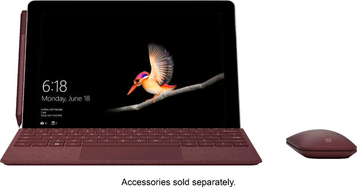 Microsoft - Geek Squad Certified Refurbished Surface Go - 10" Touch-Screen - Intel Pentium Gold - 4GB Memory - 64GB Storage - Silver