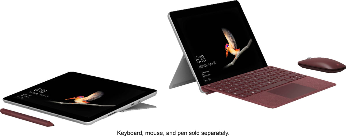 Microsoft - Geek Squad Certified Refurbished Surface Go - 10" Touch-Screen - Intel Pentium - 8GB Memory - 128GB SSD - Wi-Fi + 4G LTE - Silver (Unlocked)