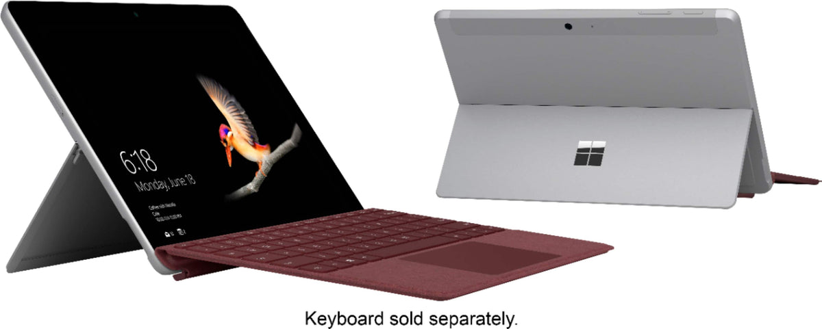 Microsoft - Geek Squad Certified Refurbished Surface Go - 10" Touch-Screen - Intel Pentium - 8GB Memory - 128GB SSD - Wi-Fi + 4G LTE - Silver (Unlocked)
