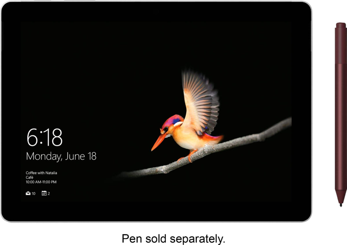 Microsoft - Geek Squad Certified Refurbished Surface Go - 10" Touch-Screen - Intel Pentium - 8GB Memory - 128GB SSD - Wi-Fi + 4G LTE - Silver (Unlocked)