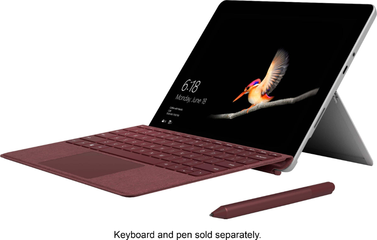 Microsoft - Geek Squad Certified Refurbished Surface Go - 10" Touch-Screen - Intel Pentium - 8GB Memory - 128GB SSD - Wi-Fi + 4G LTE - Silver (Unlocked)