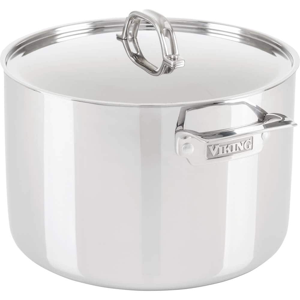 Viking - 3 Ply 12 Qt. Stock Pot - Mirror