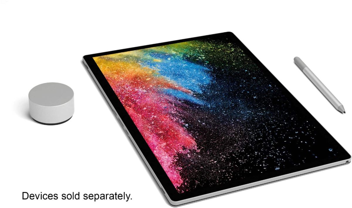 Microsoft - Geek Squad Certified Refurbished Surface Book 2 - 15" Touch-Screen Laptop - Intel Core i7 - 16GB Memory - 512GB SSD - Silver