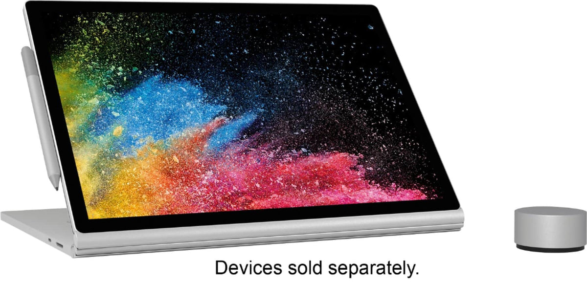 Microsoft - Geek Squad Certified Refurbished Surface Book 2 - 15" Touch-Screen Laptop - Intel Core i7 - 16GB Memory - 512GB SSD - Silver