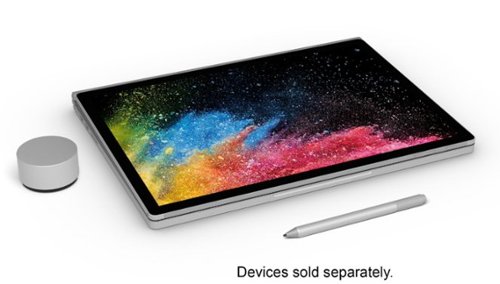 Microsoft - Geek Squad Certified Refurbished Surface Book 2 - 15" Touch-Screen Laptop - Intel Core i7 - 16GB Memory - 512GB SSD - Silver