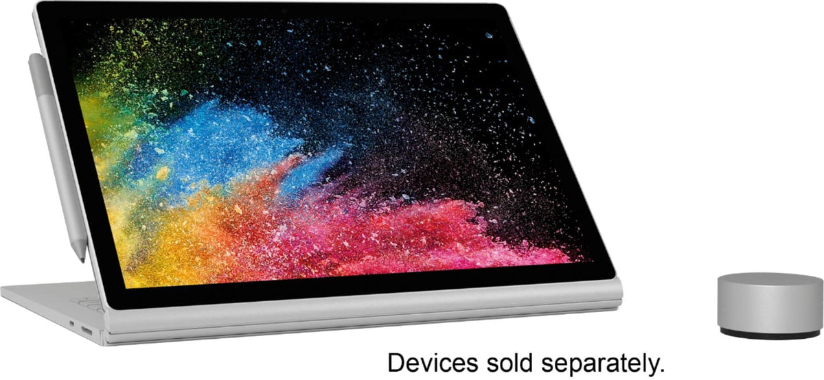 Microsoft - Geek Squad Certified Refurbished Surface Book 2 - 13.5" Touch-Screen Laptop - Intel Core i7 - 8GB Memory - 256GB SSD - Platinum