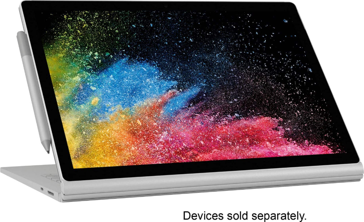 Microsoft - Geek Squad Certified Refurbished Surface Book 2 - 13.5" Touch-Screen Laptop - Intel Core i7 - 8GB Memory - 256GB SSD - Platinum