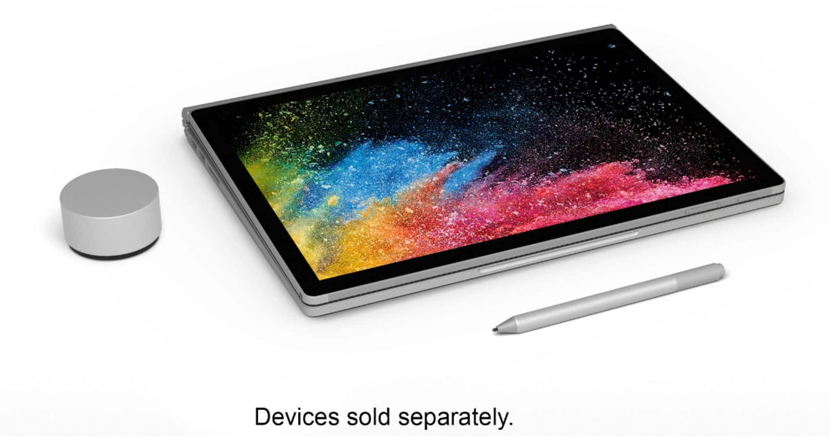 Microsoft - Geek Squad Certified Refurbished Surface Book 2 - 13.5" Touch-Screen Laptop - Intel Core i7 - 16GB Memory - 512GB SSD - Silver