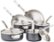 Viking - 5-Ply Hard Stainless 10-Piece Cookware Set - Gray/Stainless Steel