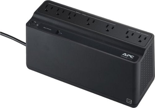 APC - Back UPS, 650VA/360W, Floor/Wall Mount 120V, 7x NEMA 5-15R outlets, USB Type A Port - Black