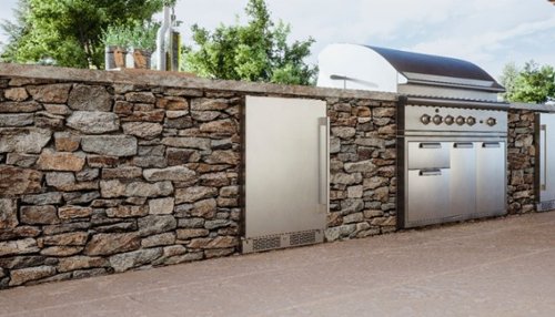 Zephyr - Presrv 24 in. 136-Can Single Zone Outdoor Beverage Cooler - Stainless Steel
