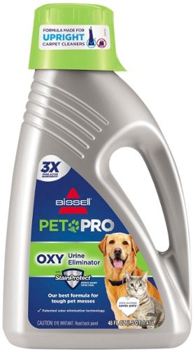 BISSELL - PET PRO OXY Urine Eliminator Formula-Upright Carpet Cleaners (48oz) - Silver