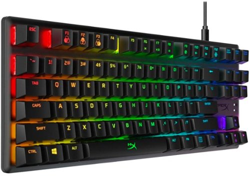HyperX - Alloy Origins Core TKL Wired Mechanical Tactile Aqua Switch Gaming Keyboard with RGB Back Lighting - Black