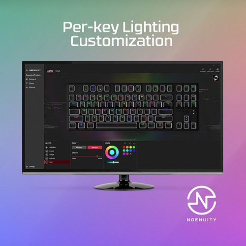 HyperX - Alloy Origins Core TKL Wired Mechanical Tactile Aqua Switch Gaming Keyboard with RGB Back Lighting - Black