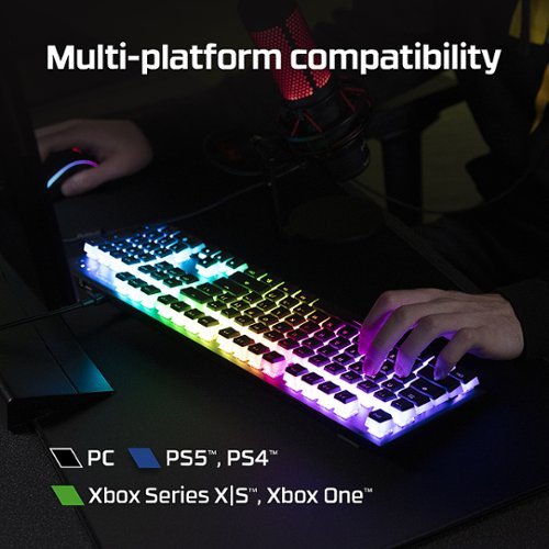 HyperX - Alloy Origins Core TKL Wired Mechanical Tactile Aqua Switch Gaming Keyboard with RGB Back Lighting - Black