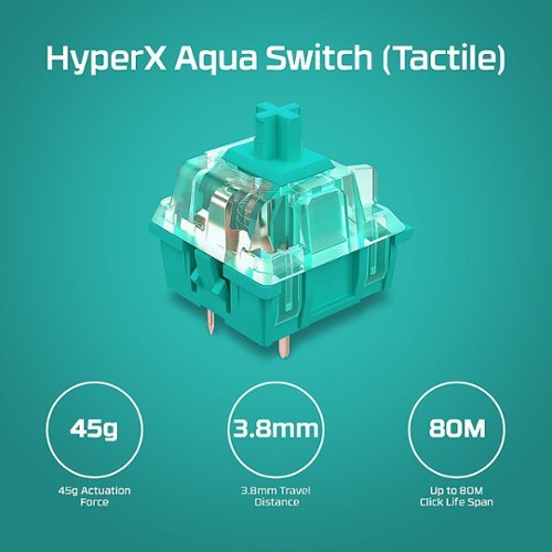HyperX - Alloy Origins Core TKL Wired Mechanical Tactile Aqua Switch Gaming Keyboard with RGB Back Lighting - Black