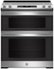 GE - 30" Wide 5 Elements 6.6 Cu. Ft. Slide-In Double Oven Electric True Convection Range w/ Self-Steam Cleaning and Air Fry - Stainless Steel