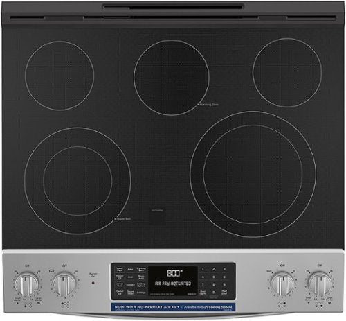 GE - 30" Wide 5 Elements 6.6 Cu. Ft. Slide-In Double Oven Electric True Convection Range w/ Self-Steam Cleaning and Air Fry - Stainless Steel